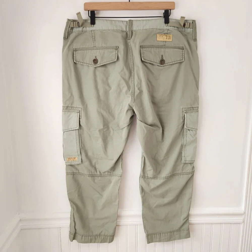 True Religion Green Special Ops Cargo Pants Utility Safari Y2K Military Army 40